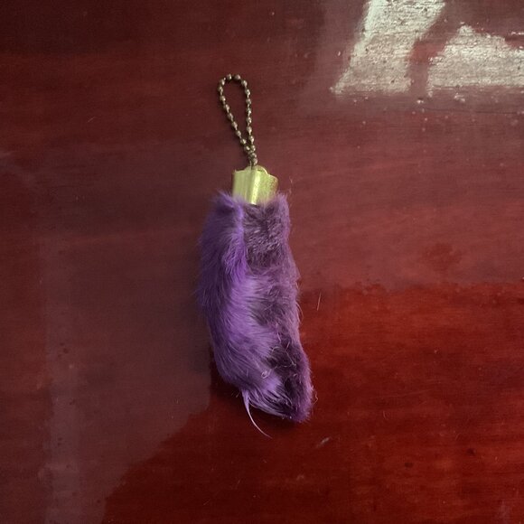 Purple Rabbit's Foot Keychain - Picture 1 of 2